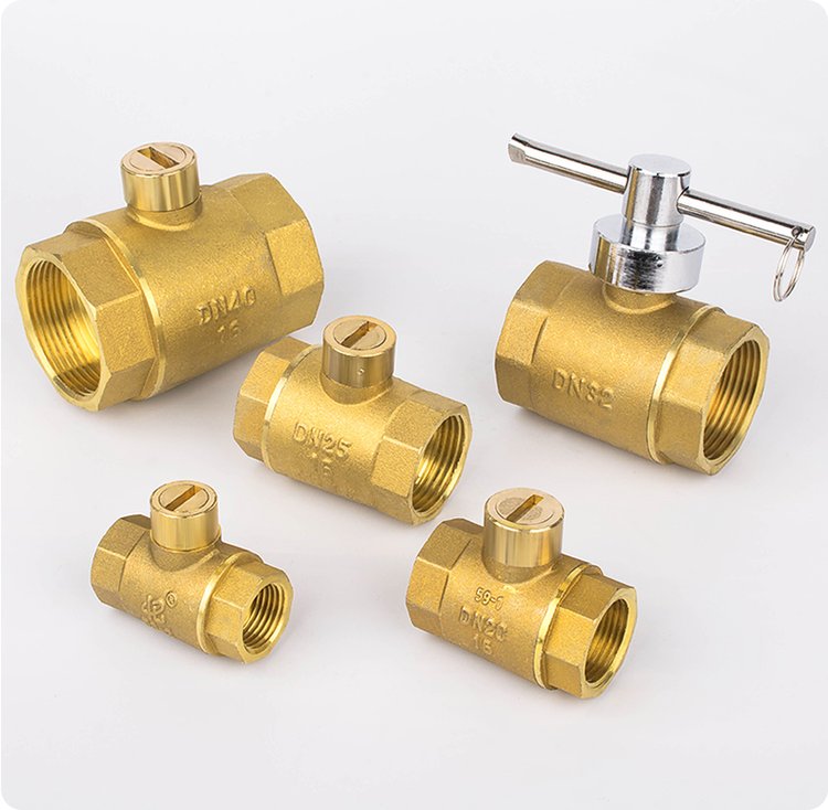 鎖閉球閥磁性鎖閉閥一字十字鎖閉銅球閥防盜帶鎖開關閥4分6分1寸 - 愛