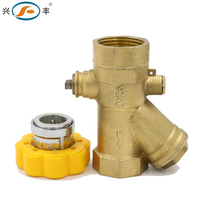 興豐閥門黃銅暖氣磁性過濾鎖閉閥 測溫連體鎖閉閥