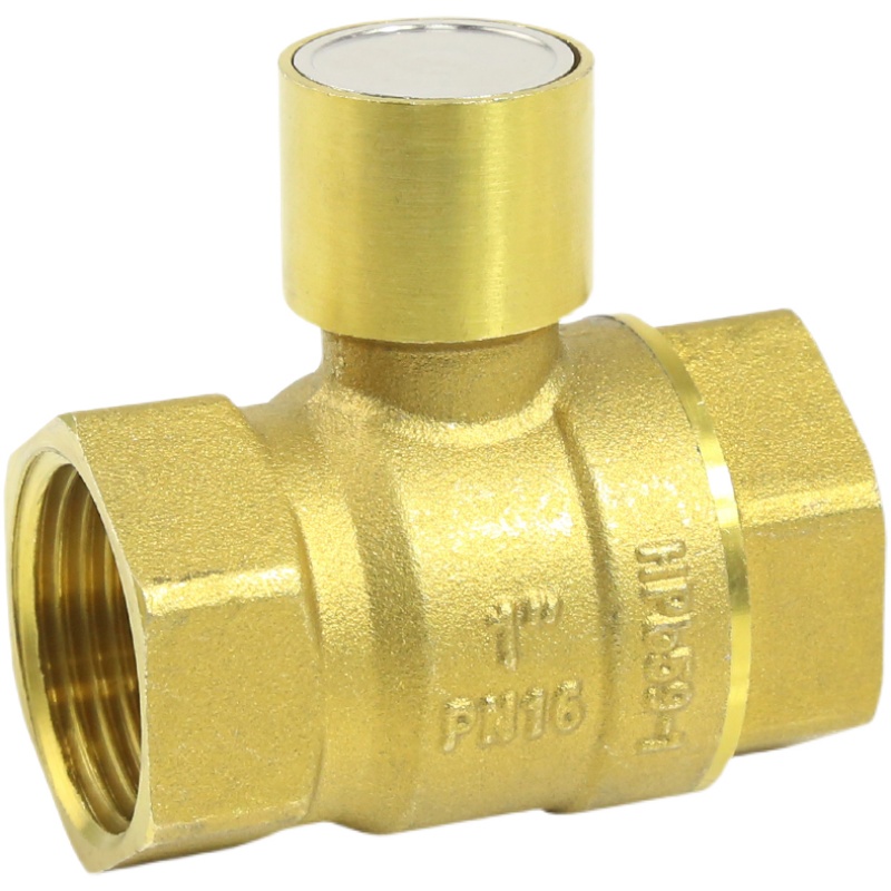 黃銅磁性鎖閉球閥內(nèi)螺紋開關(guān)一字帶鎖鑰匙鎖表前閥防盜閥4/6分1寸